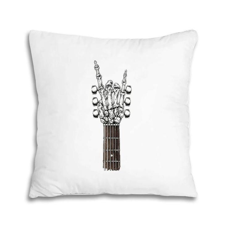 Rock On Guitar Neck - With A Sweet Rock & Roll Skeleton Hand Pillow