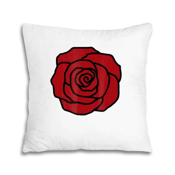 Rose Flower Red Rose Pillow