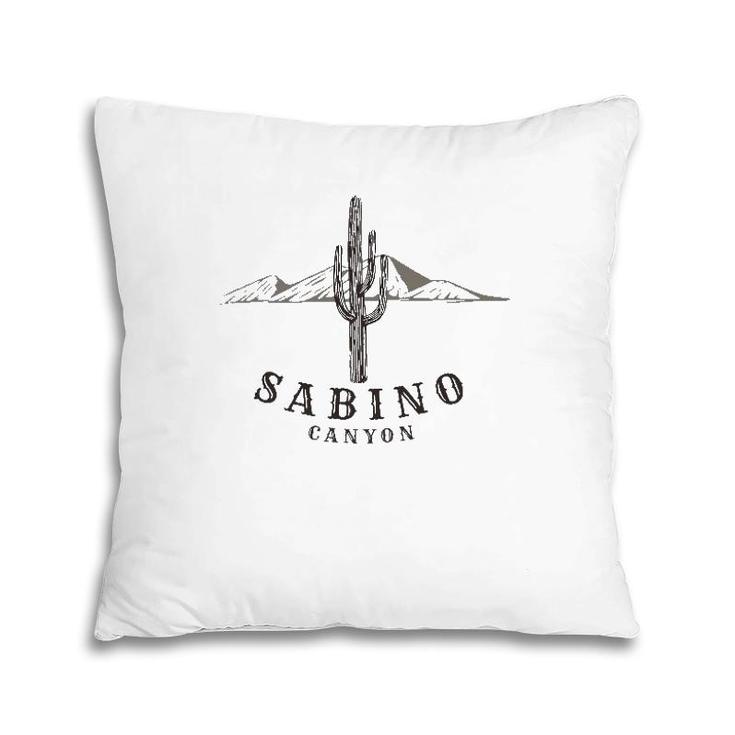Sabino Canyon Arizona Cactus Hiking Outdoor Travel Pillow