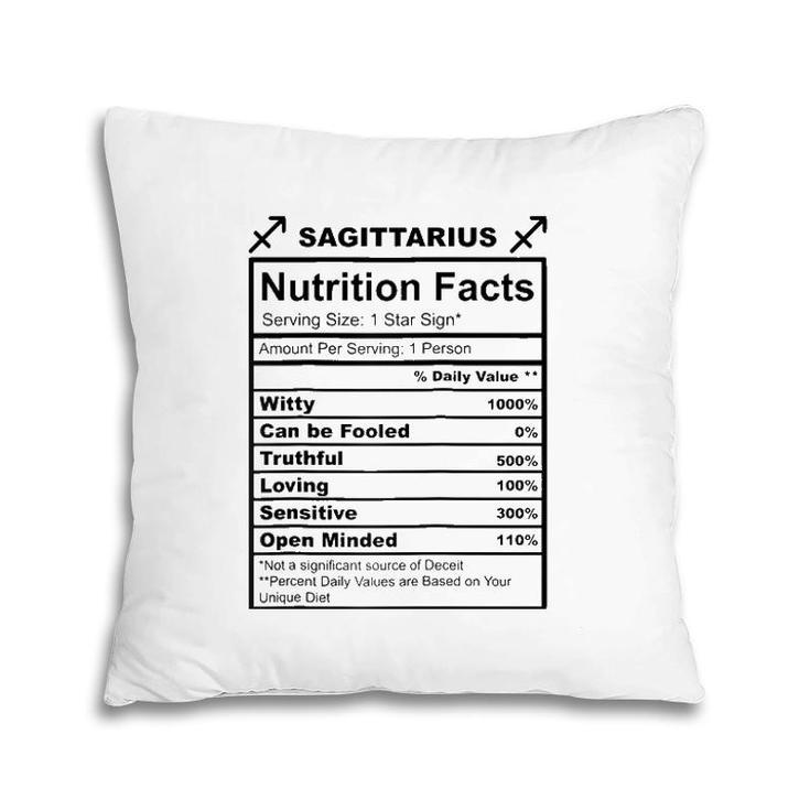 Sagittarius Zodiac Nutrition  Pillow