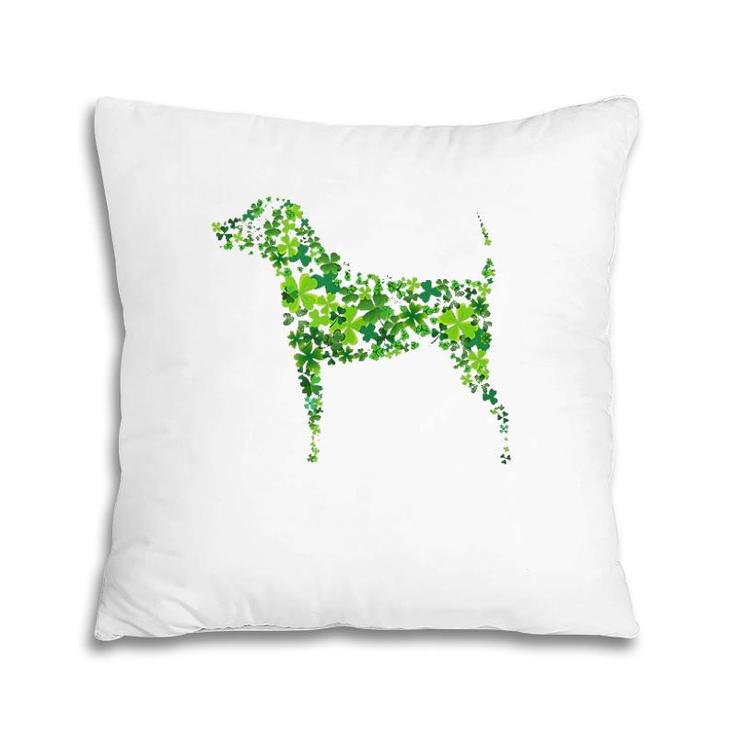 Saint Patrick's Day Shamrock Dog Design Pillow