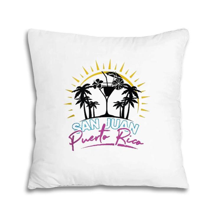 San Juan Puerto Rico Vacation Beach Travel Gift  Pillow