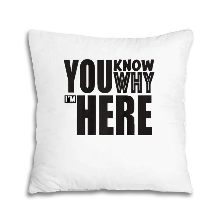 Sarcastic You Know Why I'm Here Funny Pillow