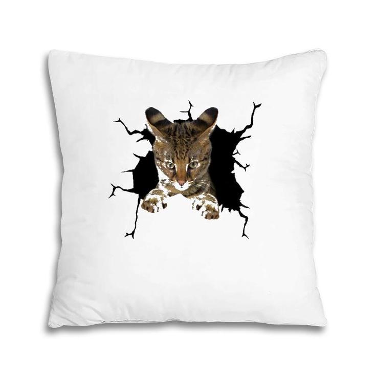 Savannah Cat Torn Cloth Kitten Pillow