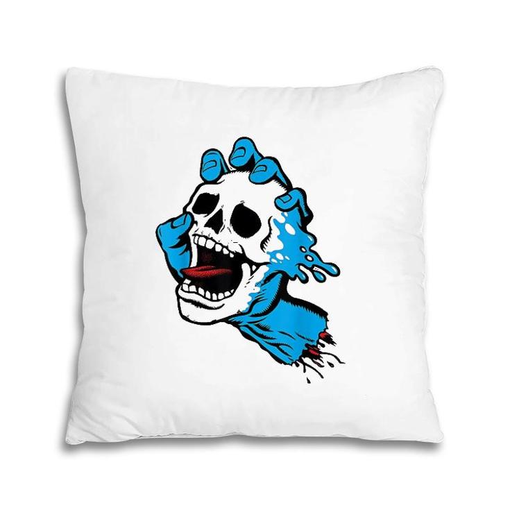 Screaming Skull Hand Pillow