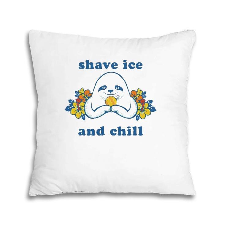 Shave Ice And Chill Sloth Hawaii Gift Surf Pillow