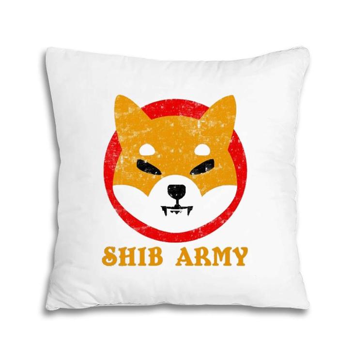 Shib Army Shiba Inu Token Design Shibarmy Cryptocurrency  Pillow