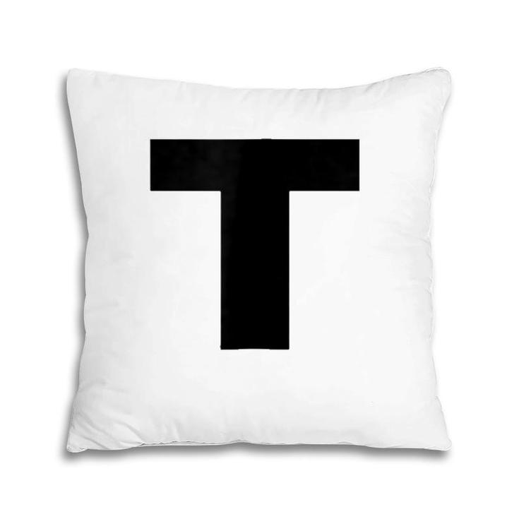 Simple Letter T Pillow