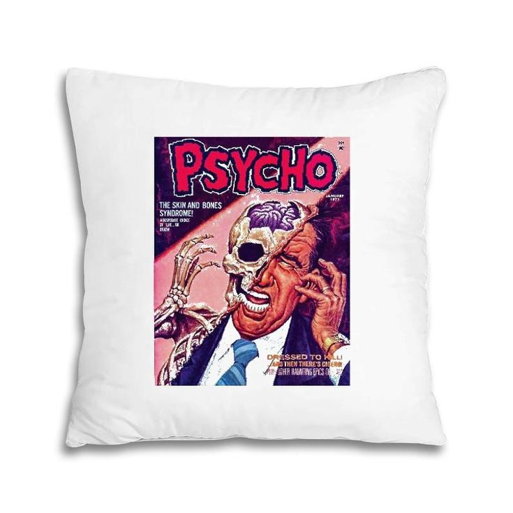 Skull Halloween Horror Vintage Comic Book Retro Funny Scary Pillow