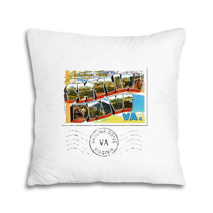 Skyline Drive Postcard Virginia Va Travel Souvenir Pillow