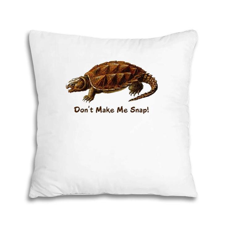 Snapping Turtle Snap Reptile Herp Nature Lover Pillow