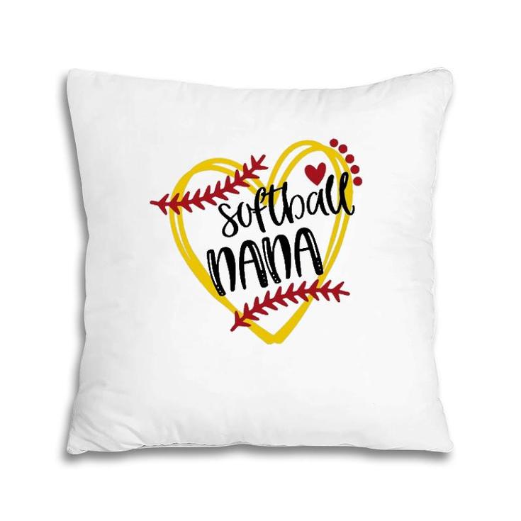 Softball Nana Heart Player Pillow