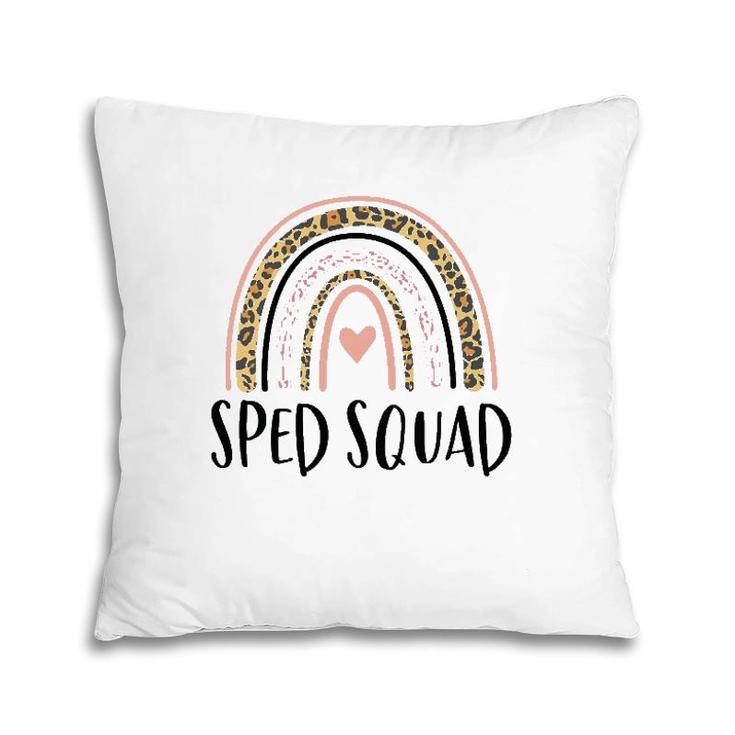 Sped Squad Boho Rainbow Teacher Special Education Pillow