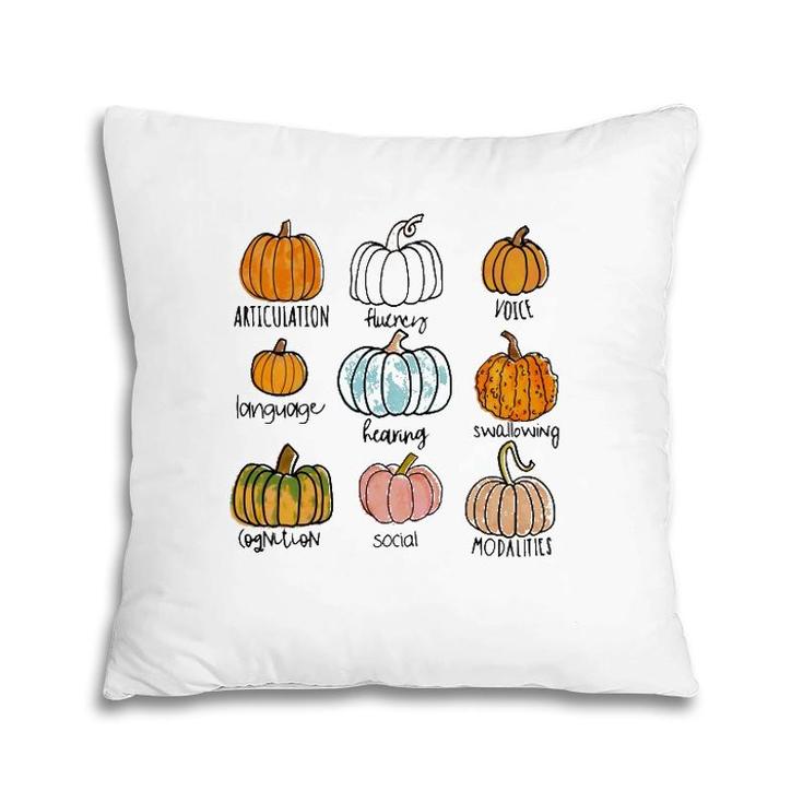 Speech Therapy Halloween Pumpkins For Slp Therapist Pillow