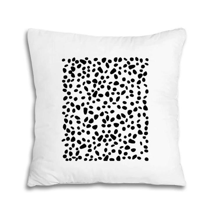 Spotted White With Black Polka Dots Diy Dalmatian Pillow