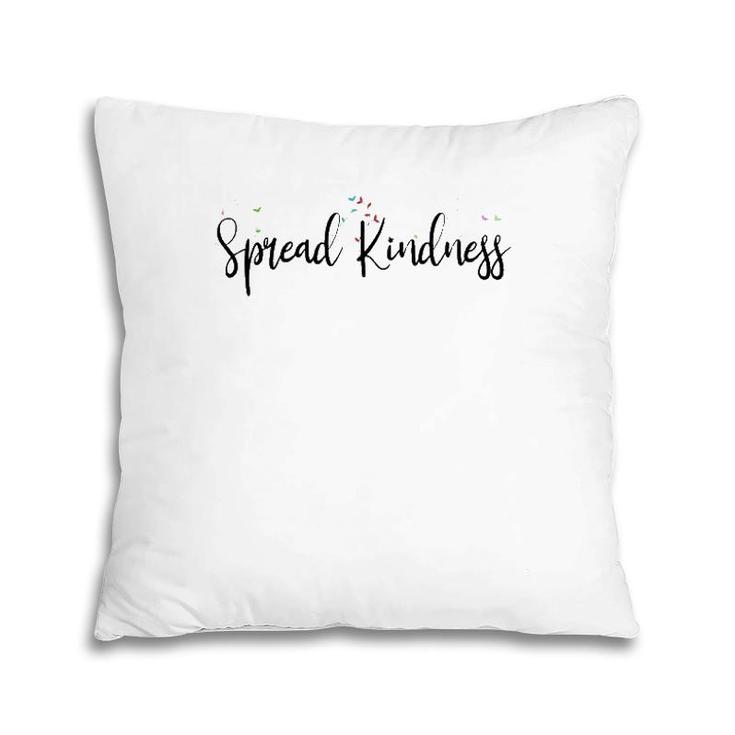 Spread Kindness Blooming Flowers Positive Message Pillow