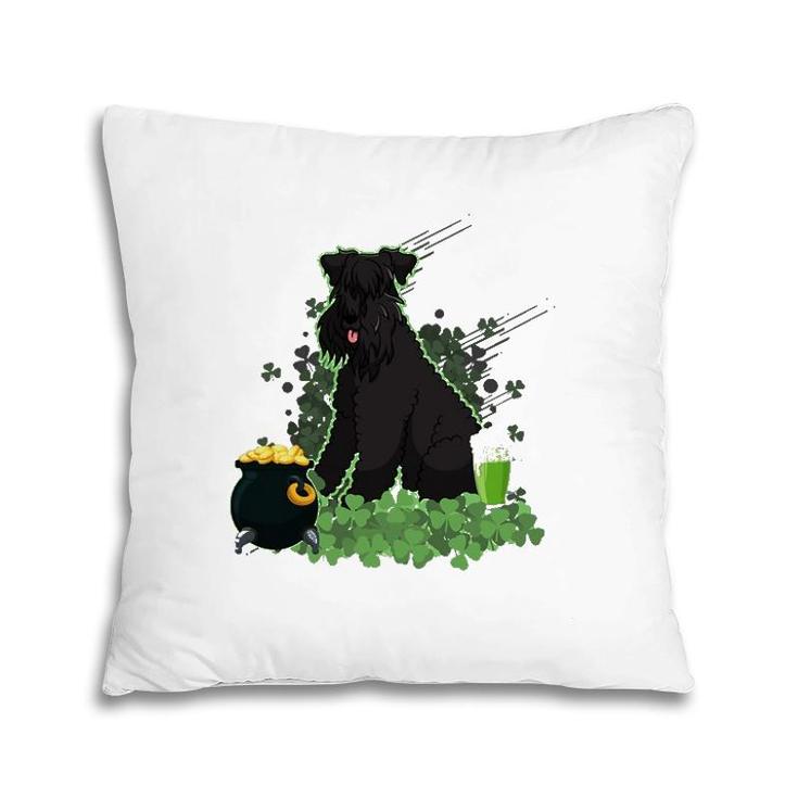 St Patrick's Day Kerry Blue Terrier Dog Pillow