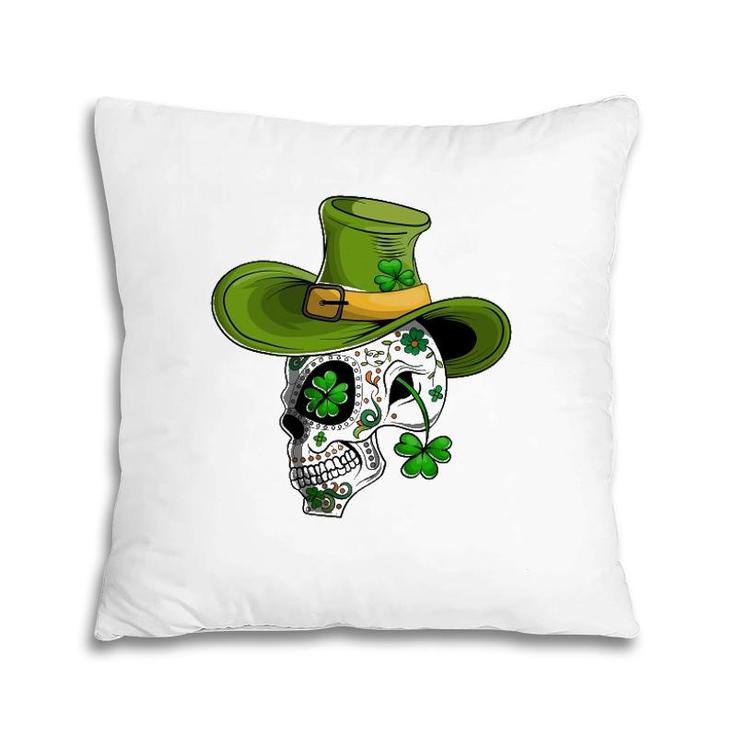 St Patrick's Day Mexican Skull Cinco De Mayo Pillow