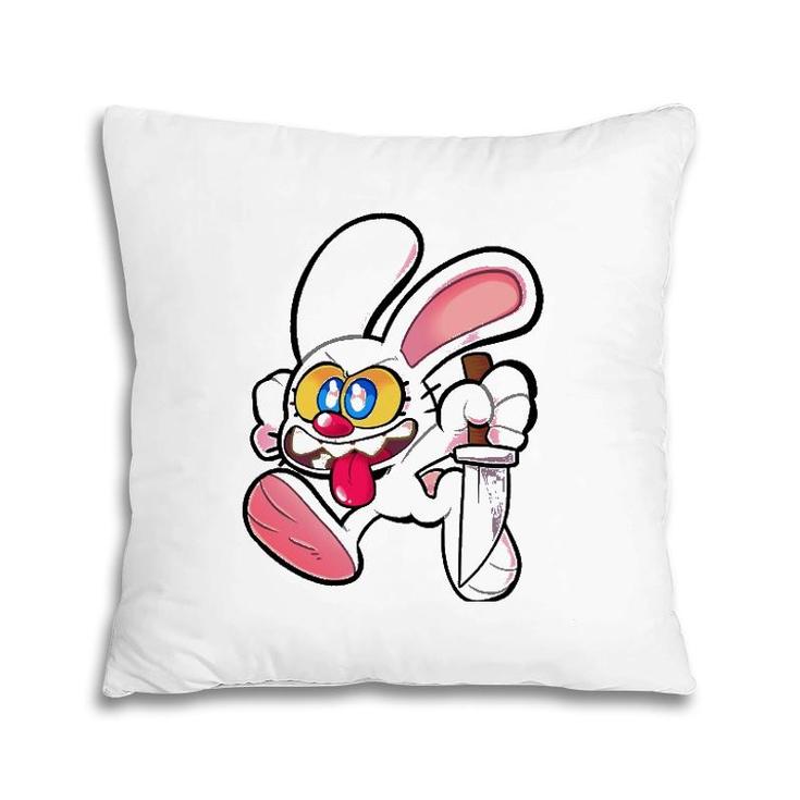 Stabby The Bunny Stabby Rabbit Pillow