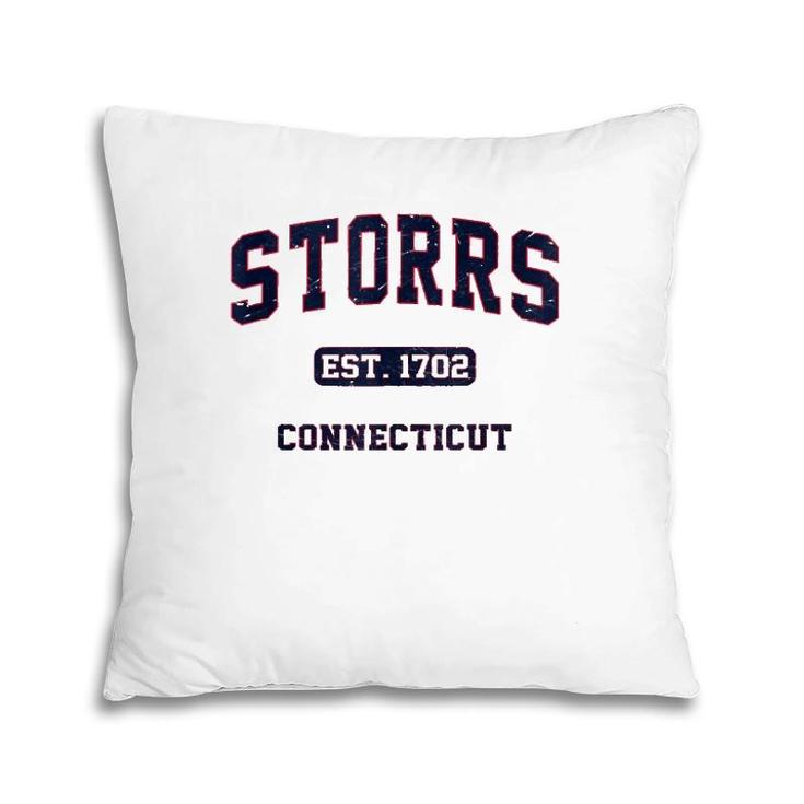 Storrs Connecticut Ct Vintage Athletic Style Gift  Pillow