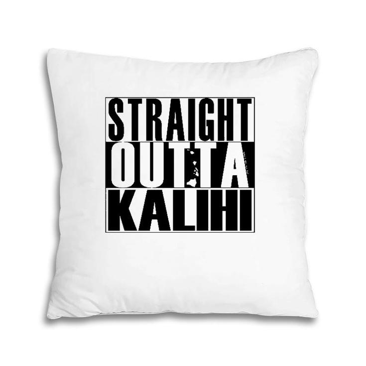 Straight Outta Kalihi Black By Hawaii Nei All Day Pullover Pillow