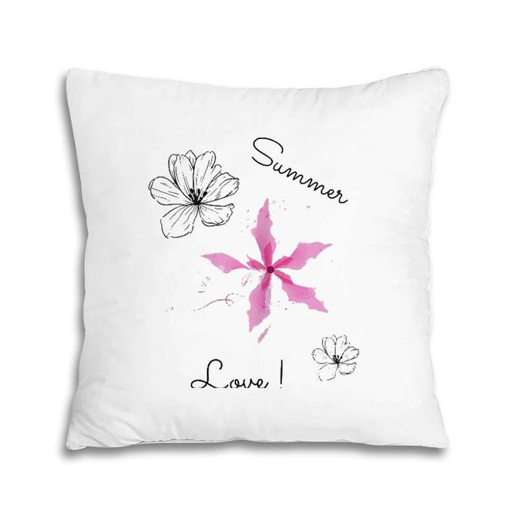 Summer Love Floral Gift Pillow