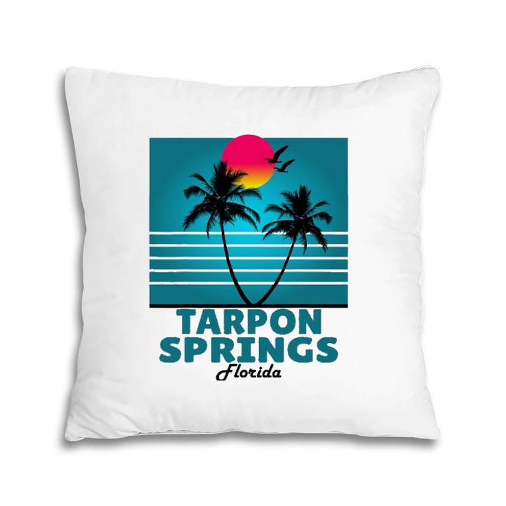 Tarpon Springs Florida Fl Summer Seagulls Souvenirs Pillow