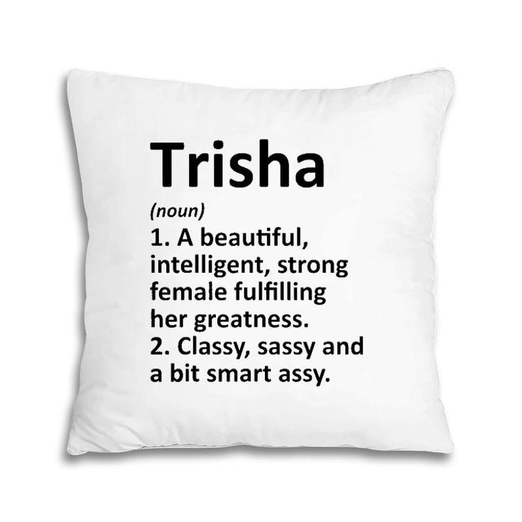 Trisha Definition Personalized Name Funny Christmas Gift Pillow