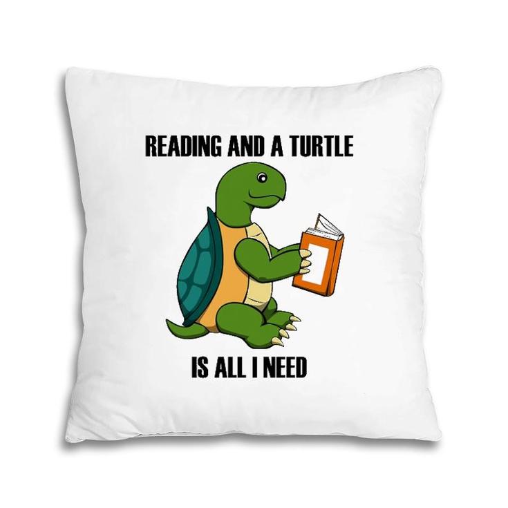 Turtles And Reading Funny Saying Book Pillow