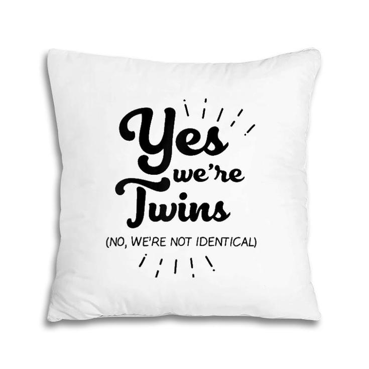 Twins Partner Twin Siblings Raglan Baseball Tee Pillow