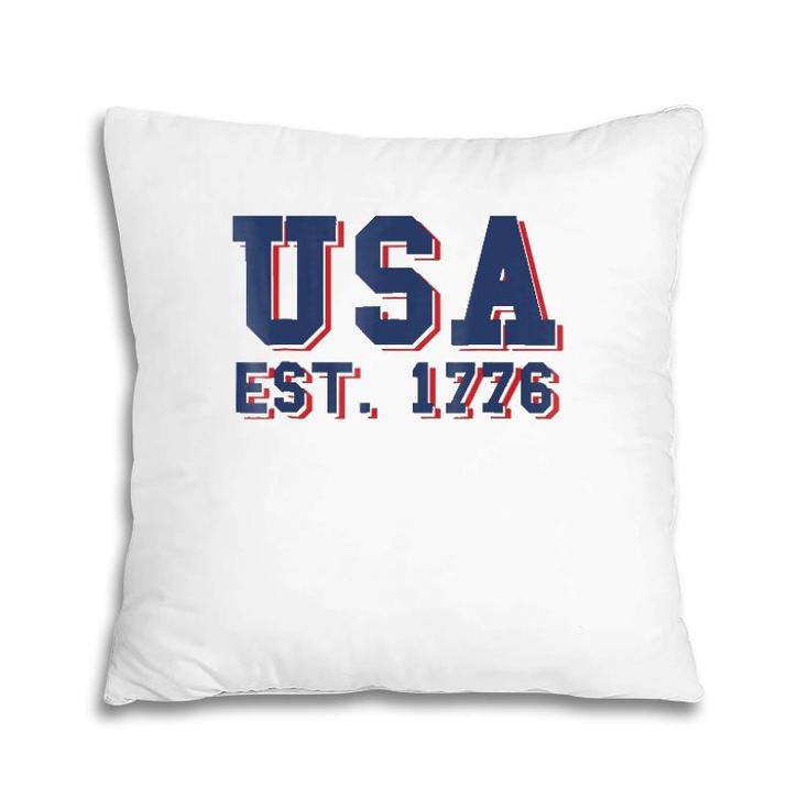 Usa Est 1776, America, 4Th Of July, Patriotic - Pillow