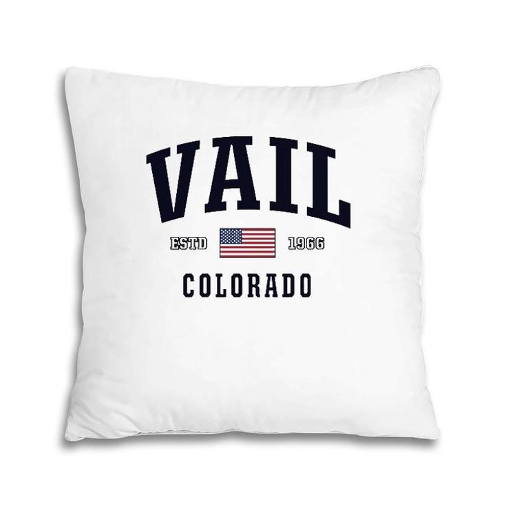 Usa Flag Stars & Stripes Vail Colorado  Pillow