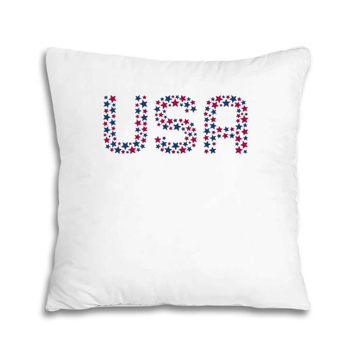 Usa Women Men Patriotic American Stars 4Th Of July Pillow