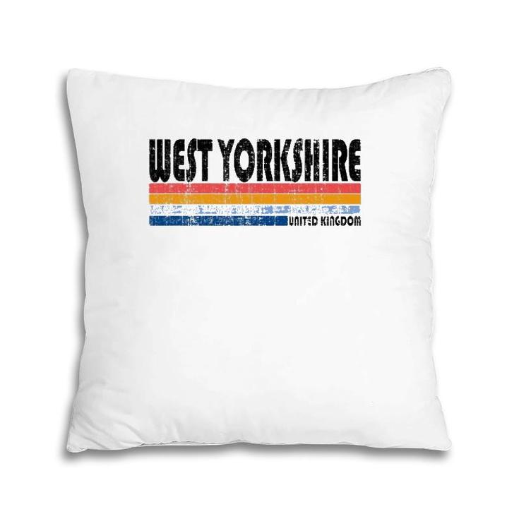 Vintage 70S 80S Style West Yorkshire United Kingdom Pillow
