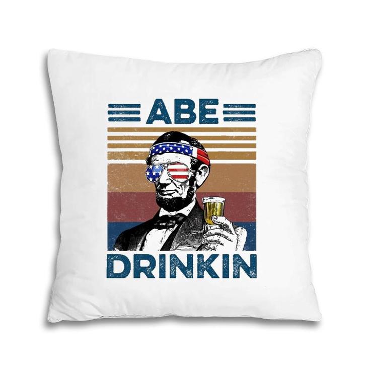 Vintage Abe Drinkin 4Th July Pillow