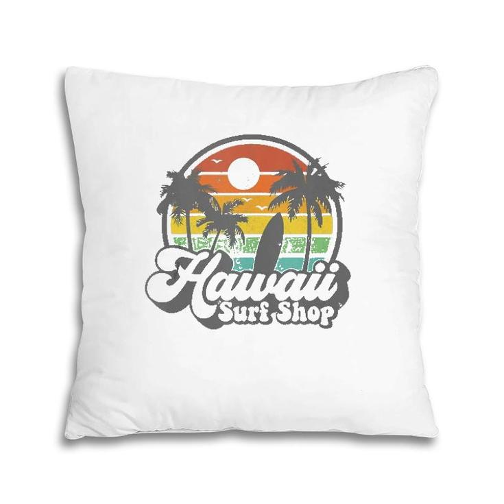 Vintage Hawaii Surf Shop Hawaiian Beach Surfing 70'S Gift Tank Top Pillow