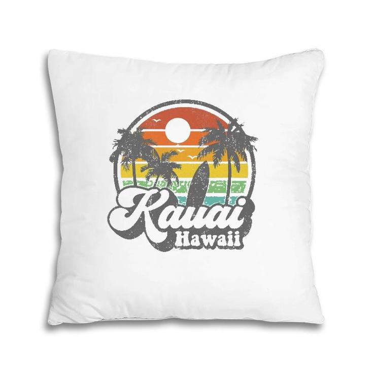 Vintage Kauai Beach Hawaii Surf Hawaiian Surfing 70'S Gift Pillow
