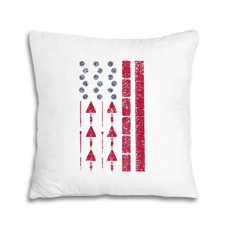 Vintage Masonryamerican Pride Flag Gift Idea Pillow