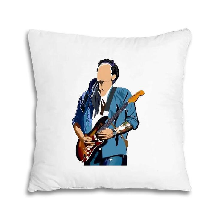 Vintage Mayer Design Art John Vaporware Guitar Music Legends Pillow