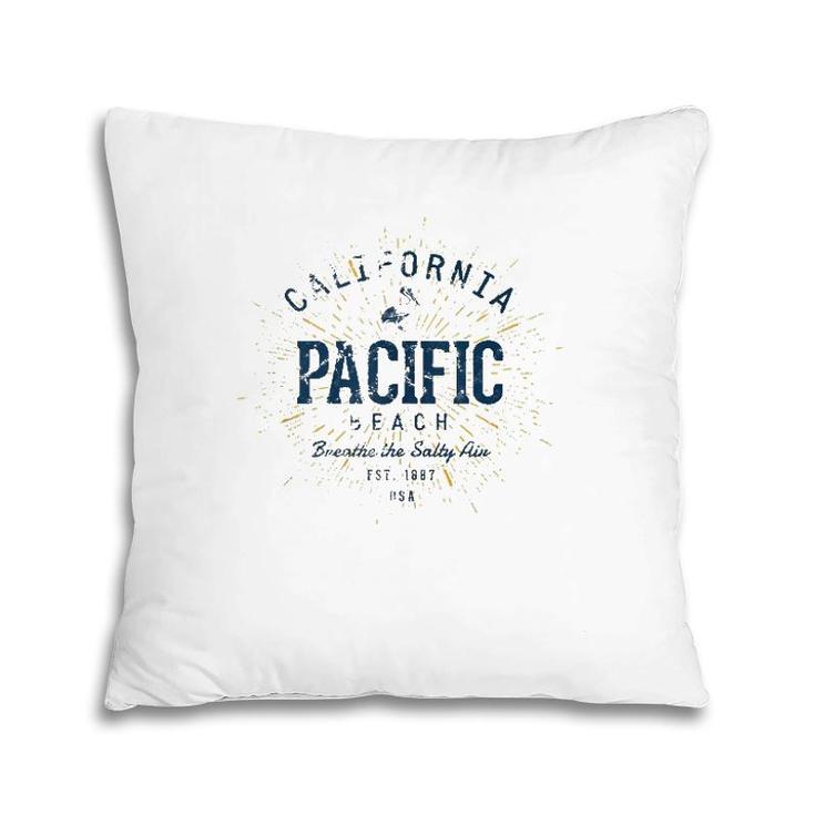 Vintage Pacific Beach  Pillow