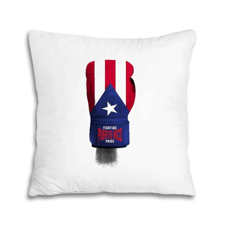 Vintage Puerto Rico Flag Boxing Gloves America Pillow