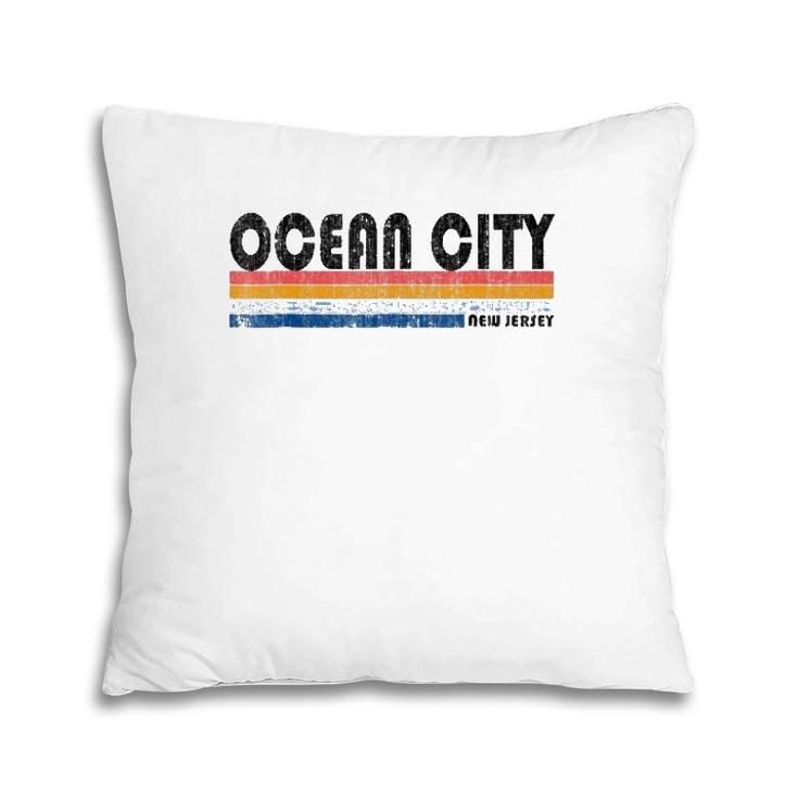 Vintage Retro 70'S 80'S Ocean City Nj Pillow
