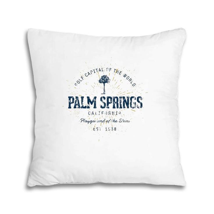 Vintage Retro Style Palm Springs Pillow