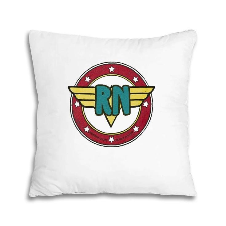 Vintage Wonder Nurse Rn Superhero Distressed Pillow