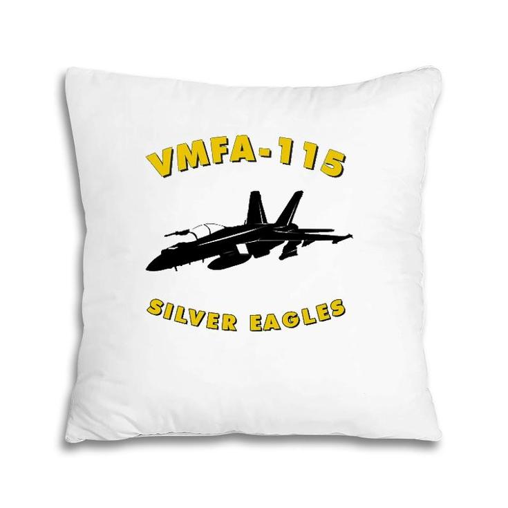 Vmfa-115 Silver Eagles Fighter Squadron F-18 Hornet Jet Pillow