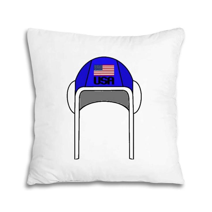Water Polo Cap With Usa Flag Gift Idea Player And Trainer Pillow