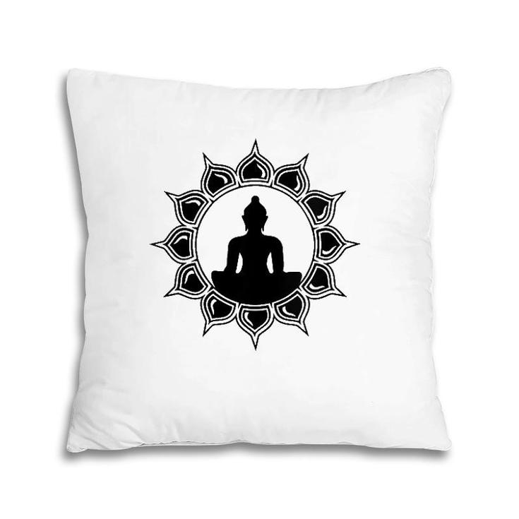 Womens Buddha Lotus Meditation Anahata Heart Chakra Om Yoga Symbol V-Neck Pillow
