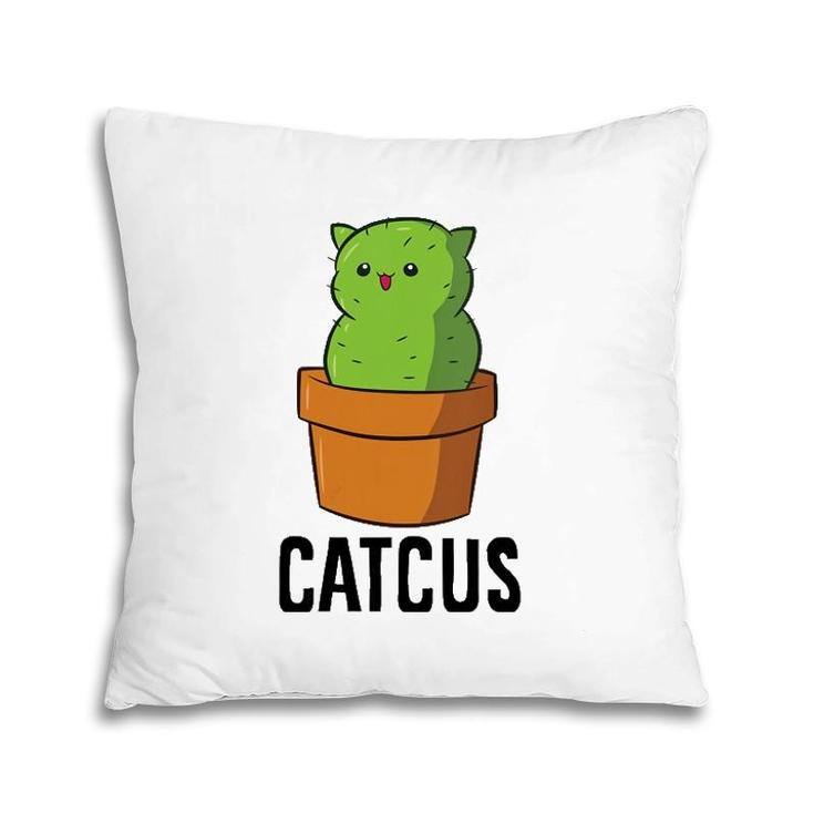 Womens Cactus Cat Mexican Cactus Cinco De Mayo Catcus V-Neck Pillow