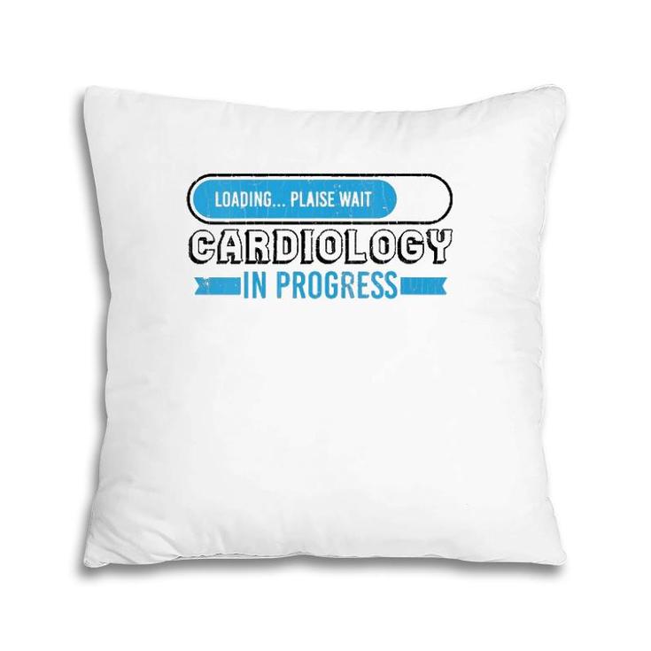 Womens Cardiology Funny Cardiologist In Progress Graphic V-Neck Pillow