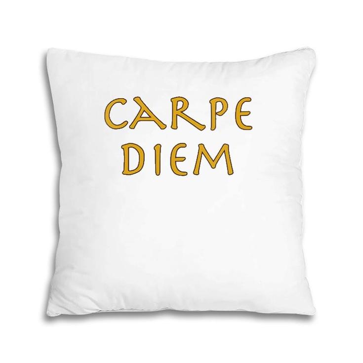 Womens Carpe Diem Happiness Inspiration For Busy People Pillow